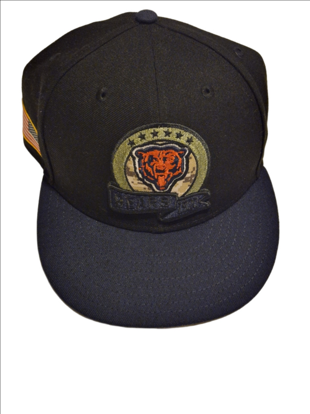 Chicago Bears Navy & Black Snapback Hat - Team Patch